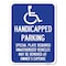 Signmission Handicapped Parking Special Plate Required Unauthorized Vehicles May Be Removed at Ow, A-1824-23913 A-1824-23913 - alternate 1
